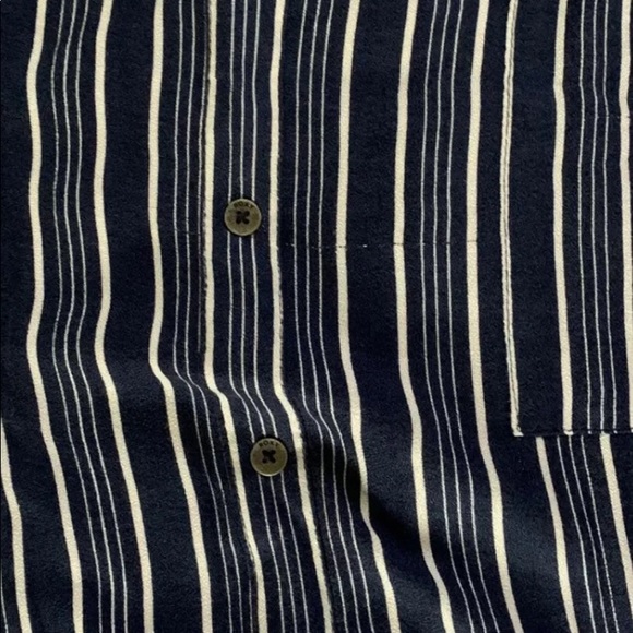 NWOT Roxy Navy Striped Button Front Maxi Skirt Size 4 - Picture 2 of 6